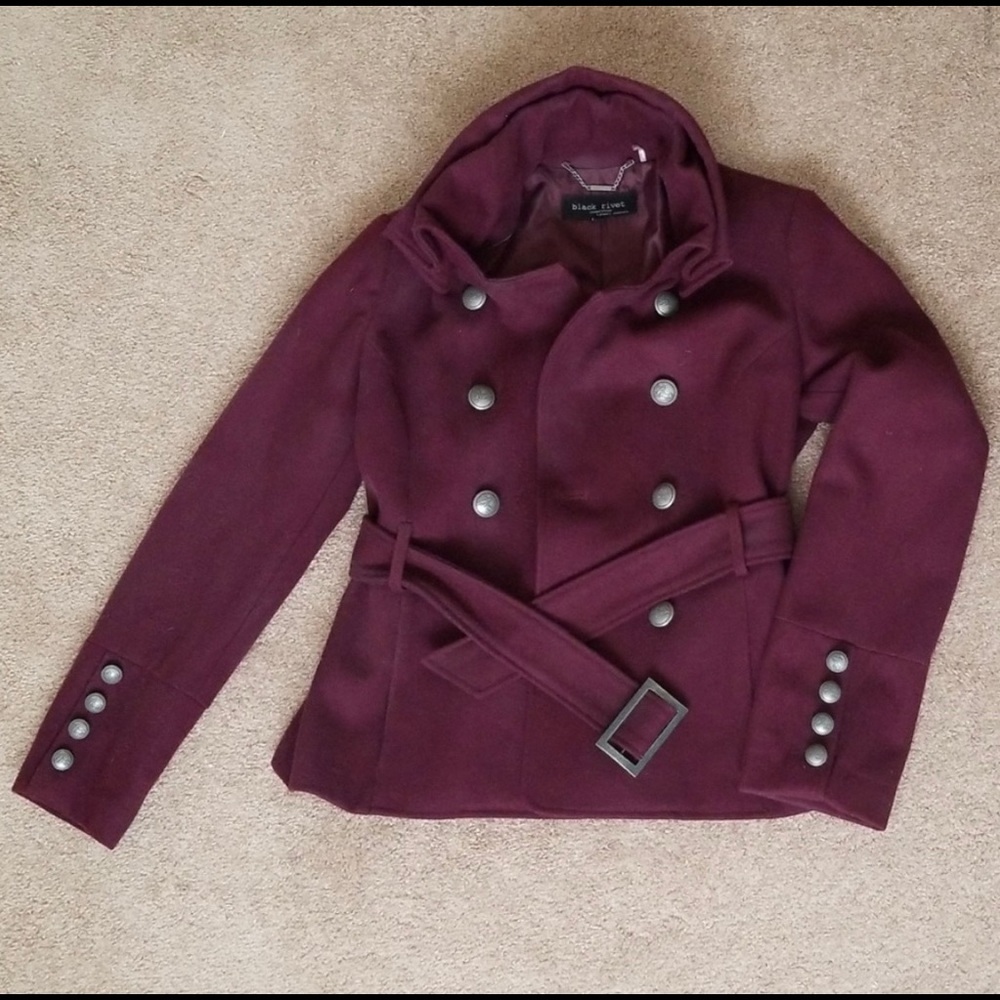 Black rivet coat